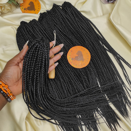 Sleek Straight Braids || Box Braids || Crochet Braids