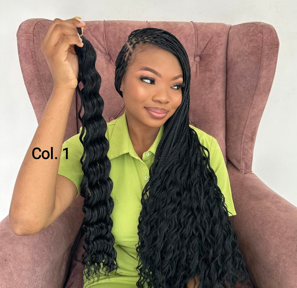 DAHLIA | DEEP WAVE- Synthetic | Closure Wig | 16 inches