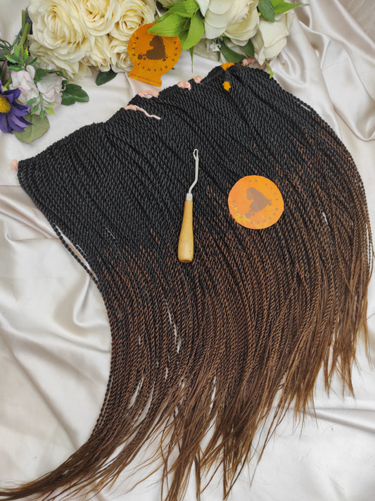 ANNABELLE Maxi Straight || Two-tone (Ombre) TWISTS || Crochet Twists