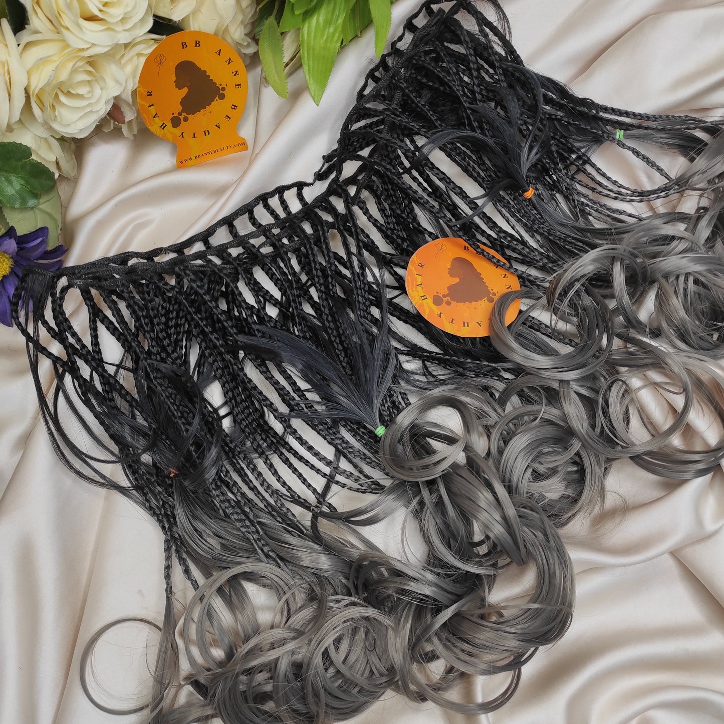 BOHO FRENCH CURL Braided Sew-in Bundle || Braids on tracks/ wefts