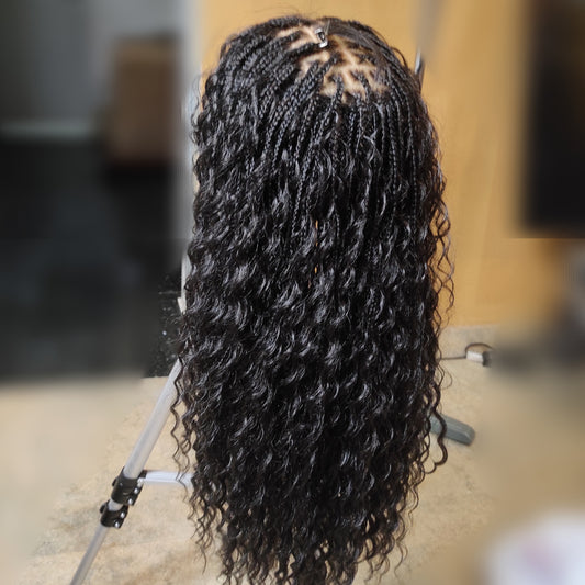 BOHO-GODDESS BRAIDS | 100% Human Hair curls | Closure Wig | Full Volume Curls