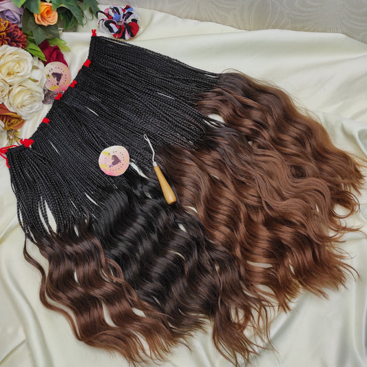 MERMAID CROCHET BRAIDS With Body wave Curls || Synthetic Fiber