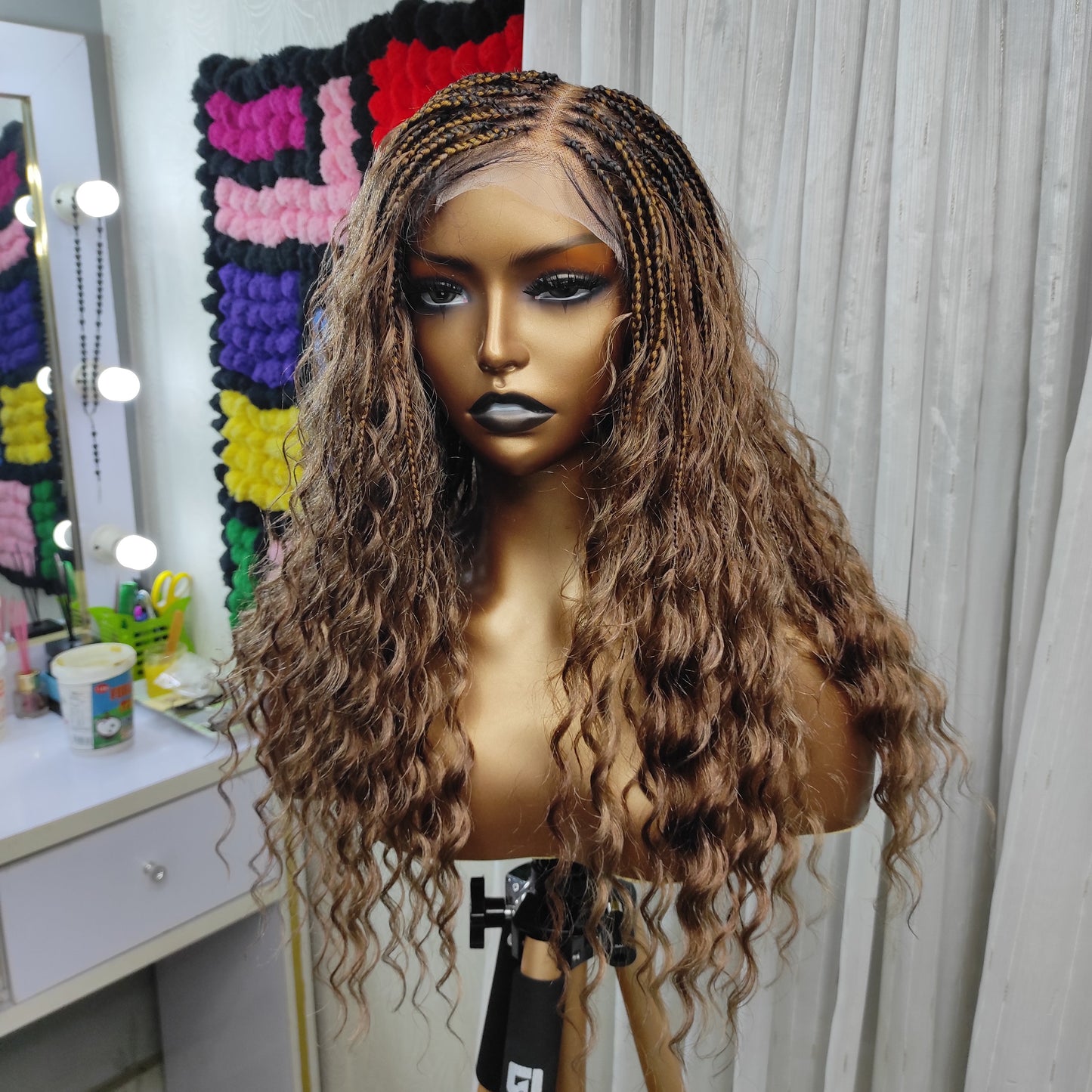 DEUSA BOHO BORA BORA ULTRA COMPLETA | CACHOS DE CABELO HUMANO | Peruca de renda completa