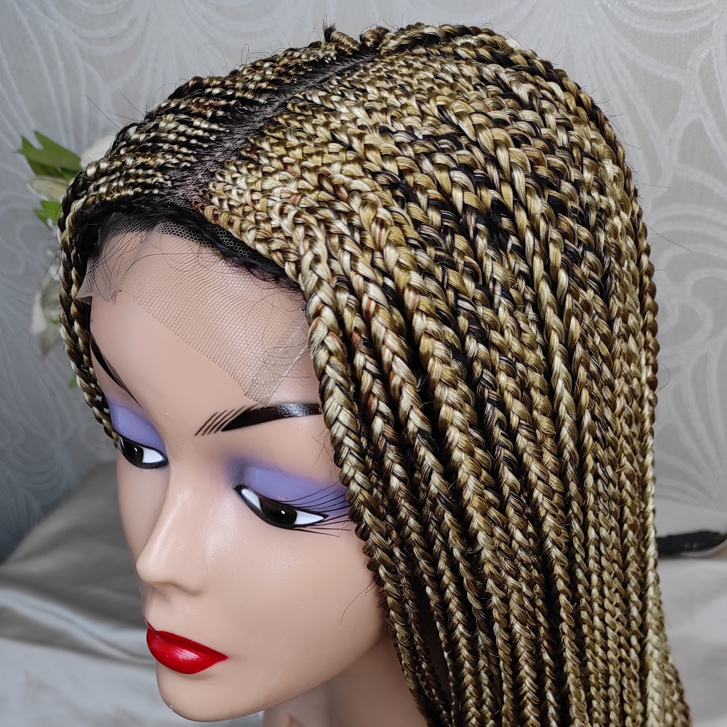 QUEEN A CORNROW CURLY WIG | Closure unit