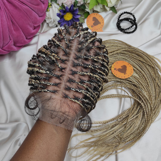 7x7" Closure JADA BONE STRAIGHT WIG | BLONDE MIX |30 inches