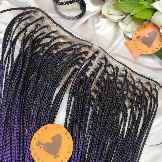 OMBRE BRAIDED FRONTAL Topper | Closure or Frontal