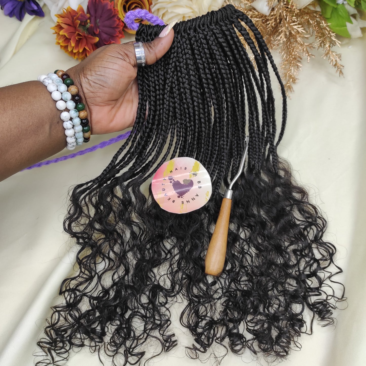 2X BOHO-GODDESS COMBO MIX BRAIDS FOR FULL HEAD || 100% HUMAN BURMESE CURLS || Crochet Braids