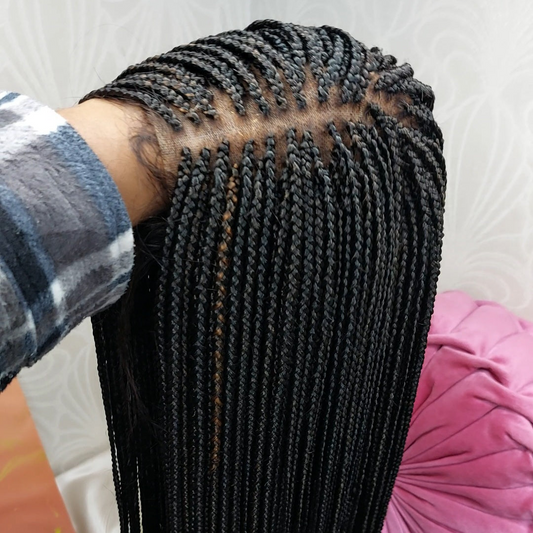 18" MICROBRAIDS | Closure| Box Braids | Ready-to-Ship