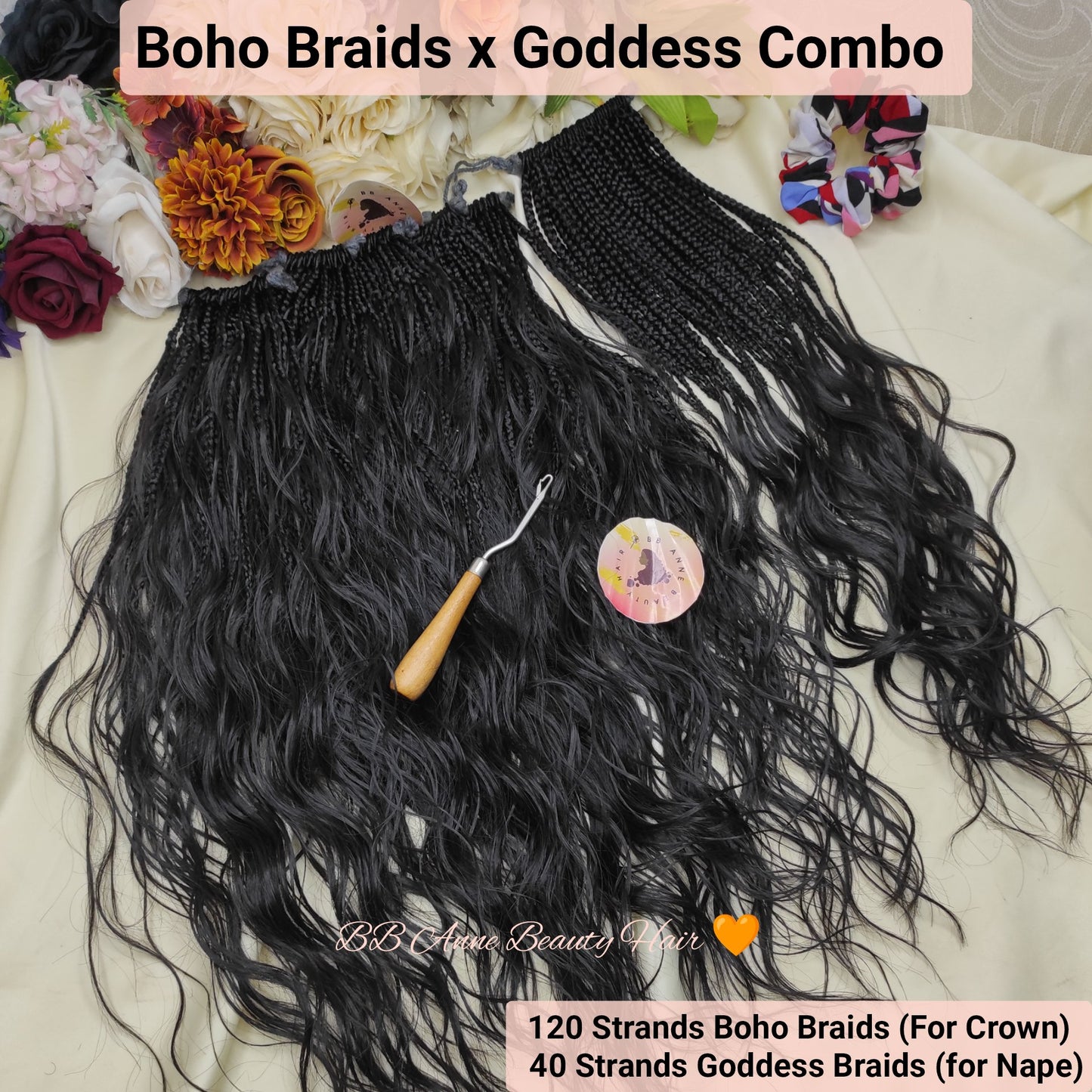 BOHO CIGANA BOHEMIANO || Cachos SINTÉTICOS || Tranças de Crochê