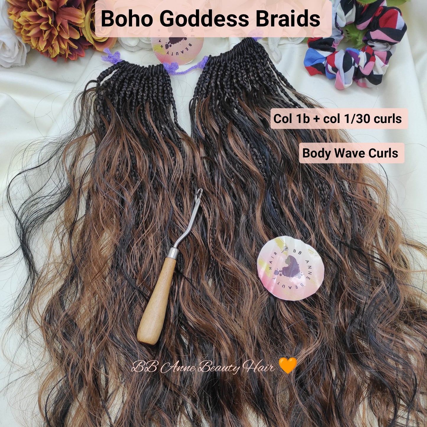  'Boho Goddess Braids' WITH BODY WAVE CURLS