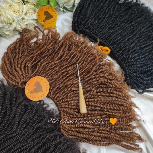 MINI KINKS || EXTRA SMALL AFRO KINKY CROCHET TWISTS || Synthetic Fiber