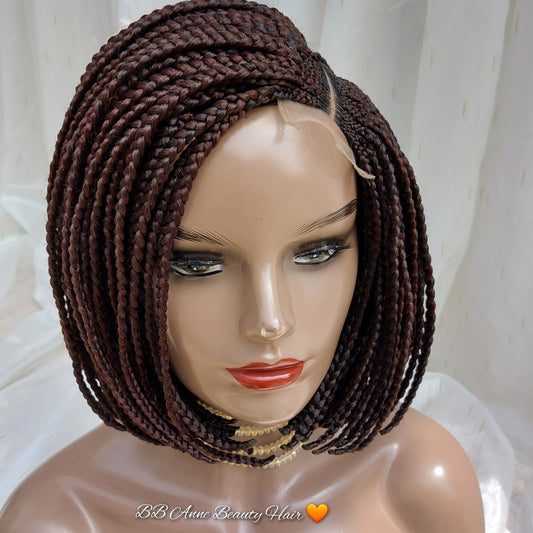 SIDE PART CORNROW BOB | 10"
